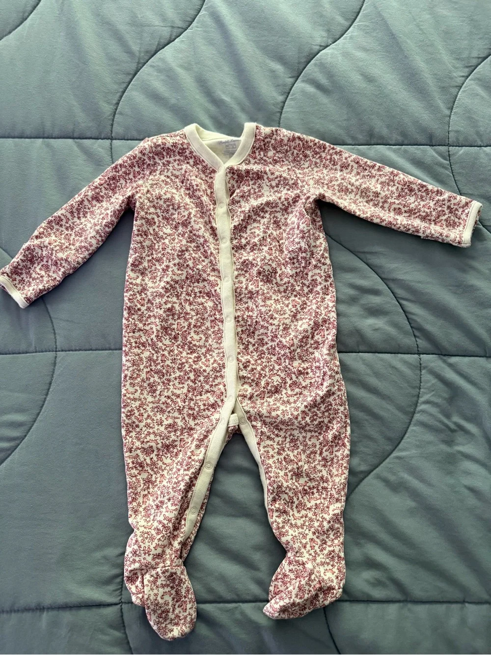 Ralph Lauren Fox Floral Footed One-Piece
